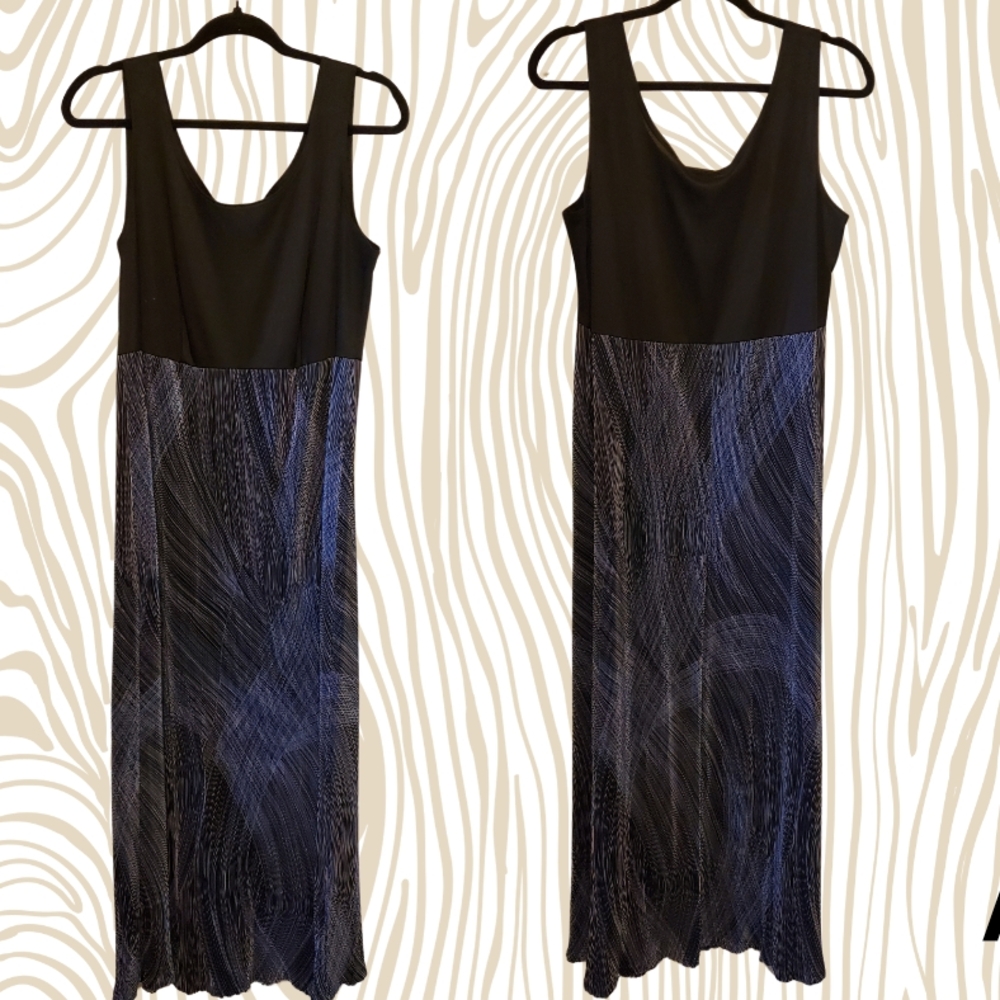 Elegant Black and Blue Women's Dress